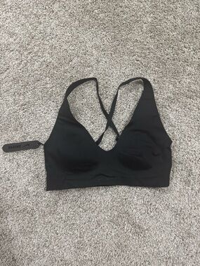 SKIMS Black Seamless Cross-Back Bralette